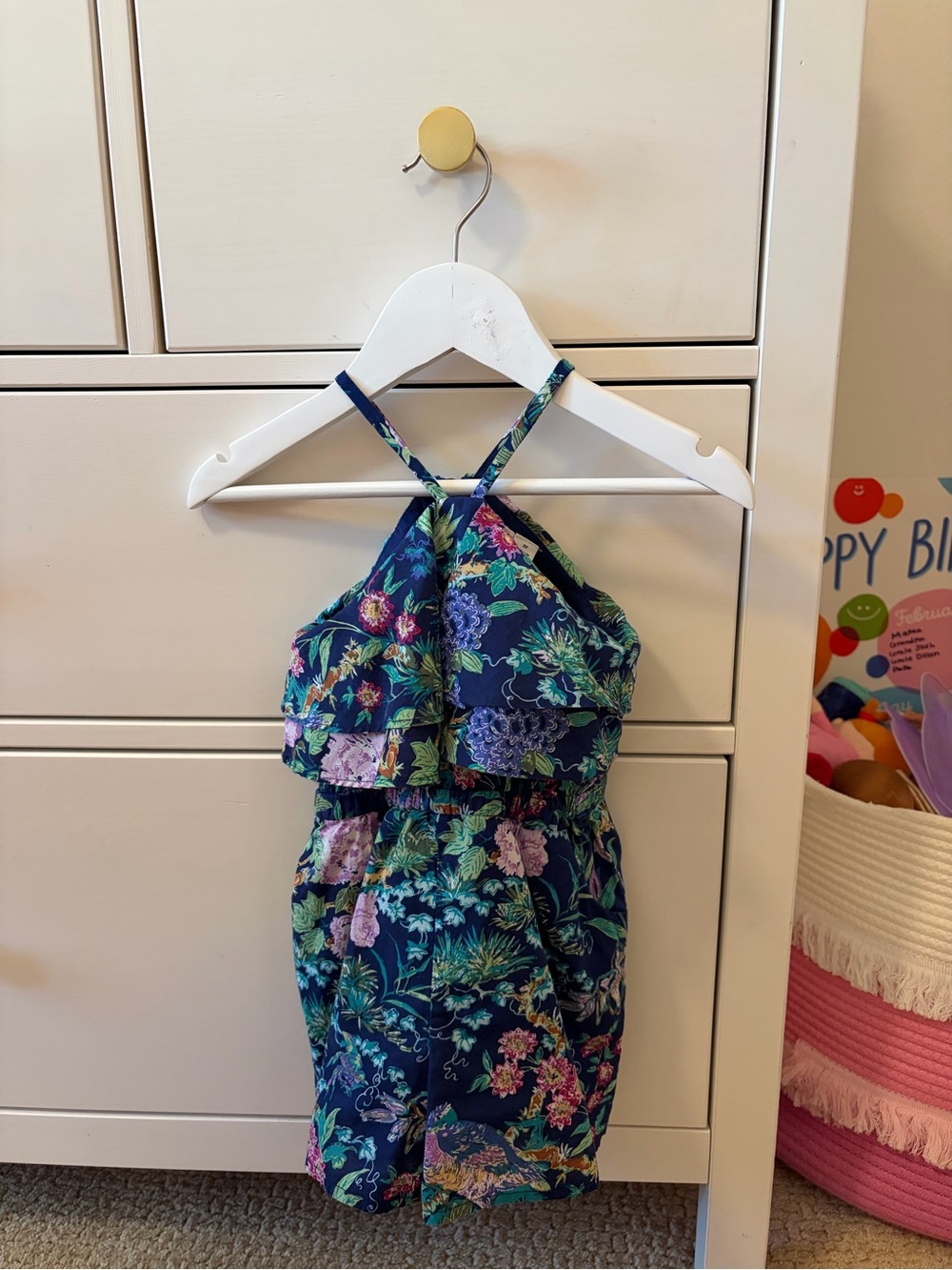 Janie and Jack Tropical Floral Romper Girls 2T Cotton